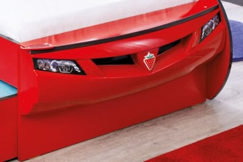 CARBED Кровать-машина Coupe с выдвижной кроватью Red 20.03.1306.00 в Пушном - pushnoj.mebel54.com | фото