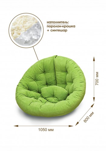 Кресло для отдыха "Форест" (велюр текстура лайм)/осн. в Пушном - pushnoj.mebel54.com | фото