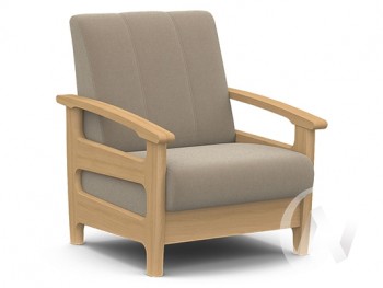 Кресло для отдыха Омега (бук лак/CATANIA LATTE) в Пушном - pushnoj.mebel54.com | фото