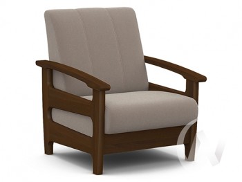 Кресло для отдыха Омега (орех лак/CATANIA COCOA) в Пушном - pushnoj.mebel54.com | фото