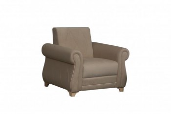 Кресло для отдыха "Порто" (велюр киви латте / микровельвет крем) в Пушном - pushnoj.mebel54.com | фото