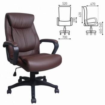 Кресло офисное BRABIX Enter EX-511 (коричневый) в Пушном - pushnoj.mebel54.com | фото