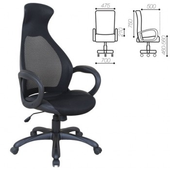 Кресло офисное BRABIX Genesis EX-517 (черное) в Пушном - pushnoj.mebel54.com | фото