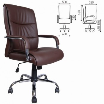 Кресло офисное BRABIX Space EX-508 (коричневый) в Пушном - pushnoj.mebel54.com | фото