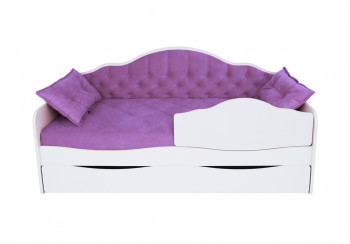 Кровать 170 серии Иллюзия Лайт 1 ящик 32 Фиолетовый (подушки) в Пушном - pushnoj.mebel54.com | фото