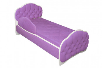 Кровать 180 Гармония 67 Светло-фиолетовый (мягкий бортик) в Пушном - pushnoj.mebel54.com | фото