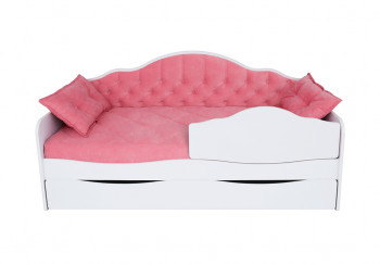 Кровать 180 серии Иллюзия Лайт 1 ящик 89 Розовый (подушки) в Пушном - pushnoj.mebel54.com | фото