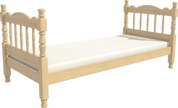 Кровать одинарная Аленка из массива сосны 800*1890 Сосна в Пушном - pushnoj.mebel54.com | фото