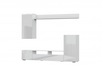 Мебель для гостиной МГС 4 (Белый/Белый глянец) в Пушном - pushnoj.mebel54.com | фото