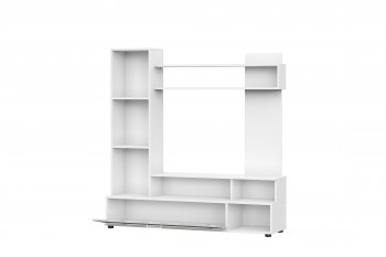 Мебель для гостиной "МГС 9" Белый / Цемент светлый в Пушном - pushnoj.mebel54.com | фото