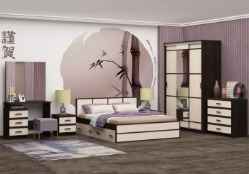 Модульная спальня Сакура в Пушном - pushnoj.mebel54.com | фото