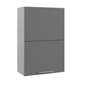 Ройс ПГПМ 600 Шкаф верхний Blum Aventos HF (Графит софт/корпус Серый) в Пушном - pushnoj.mebel54.com | фото