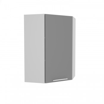 Ройс ВПУ 600 Шкаф верхний угловой высокий (Графит софт/корпус Серый) в Пушном - pushnoj.mebel54.com | фото