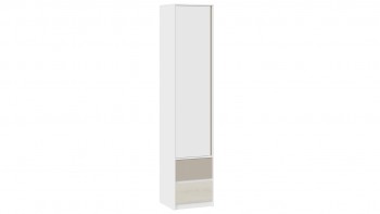 Шкаф для белья комбинированный «Сканди» Дуб Гарден/Белый/Глиняный серый в Пушном - pushnoj.mebel54.com | фото